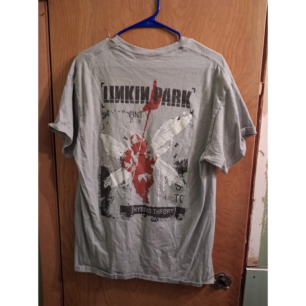 Lincoln Park Hybrid Theory Vintage Gray Tee Size Large 19" X 28"